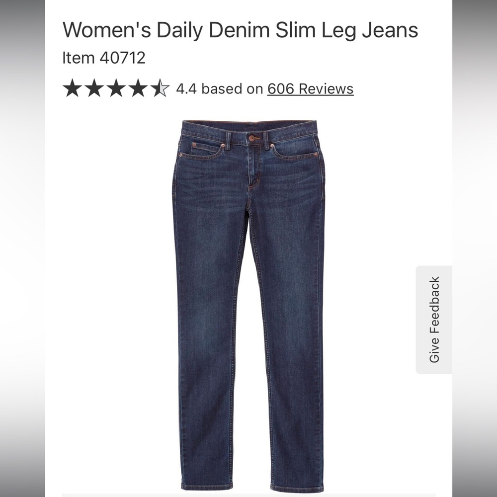 Duluth Trading Co. Women's Daily Denim Slim Leg Jeans  - Plus Size 24W